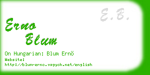 erno blum business card